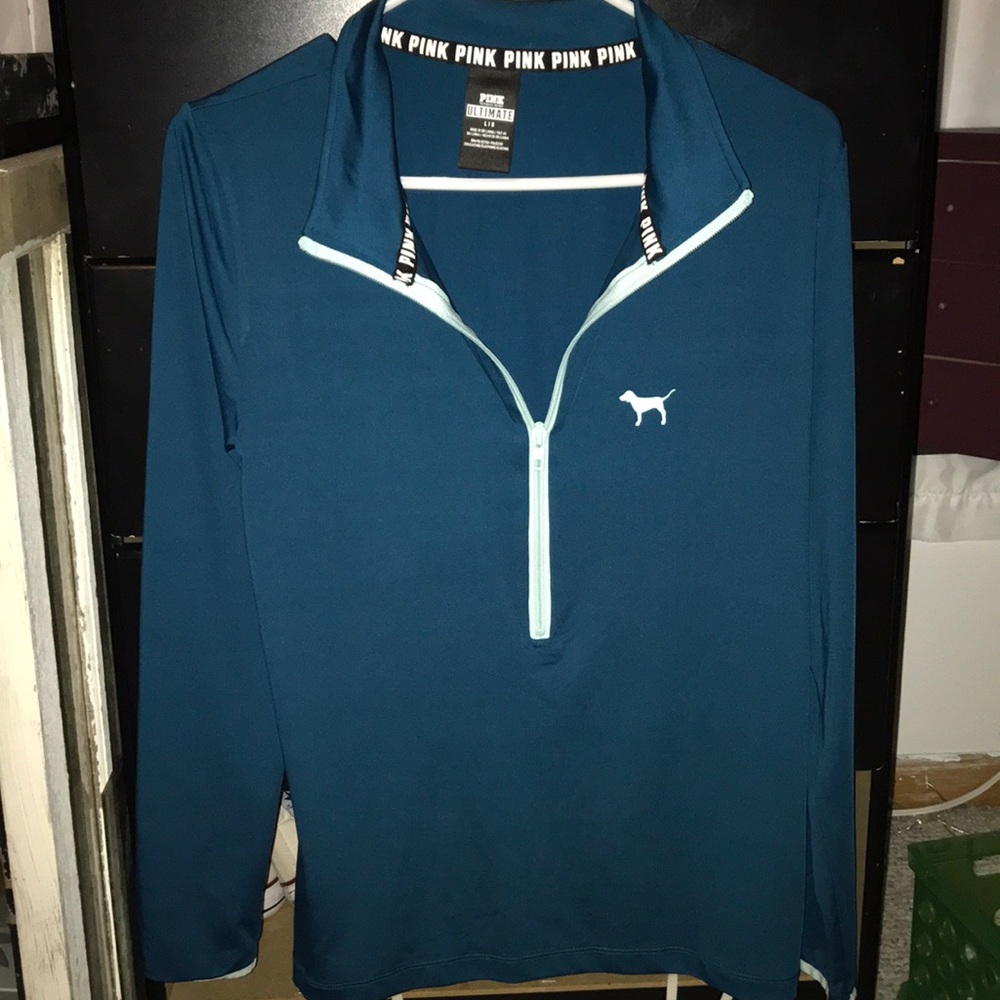 Workout teal 1/4 zip